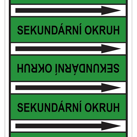 Značení potrubí, sekundární okruh